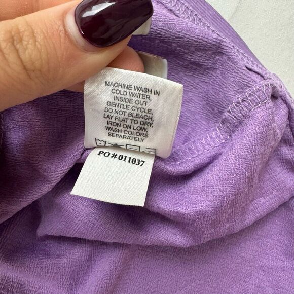 Bette & Court Purple Short Sleeve Polo Shirt Nylon Spandex Mesh Vents Size XS - Picture 6 of 10